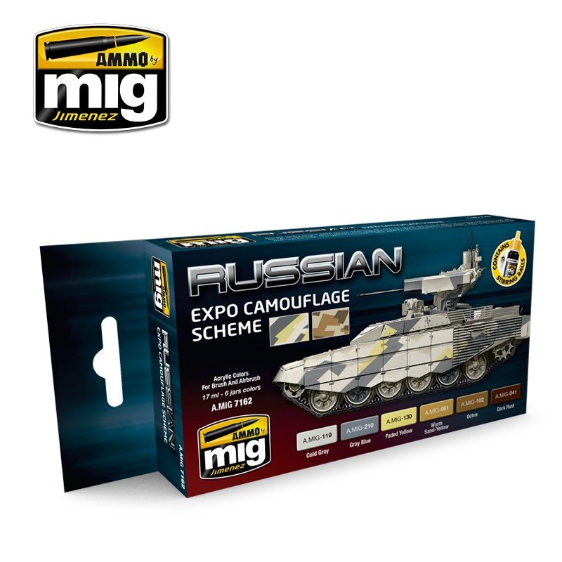 Munitions Mig 7162, camouflage de l'Expo russe, 6 x 17 ml