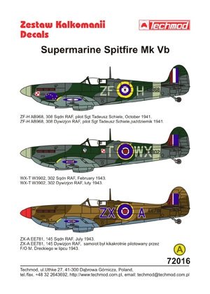 Techmod 72016 - Supermarine Spitfire Mk VB 1/72 – imagen 2