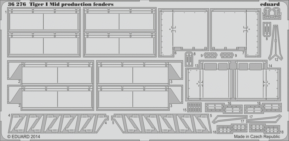 Ailes Eduard 36276 Tiger I Mid production Dragon