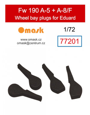 Omask 77201 Bouchons de puits de train d&amp;#39;atterrissage Fw 190 A-5 + A-8/F (pour Eduard) 1/72