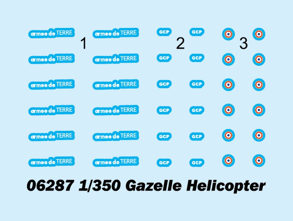 Trumpeter 06287 Gazelle Helicopter 1/350
