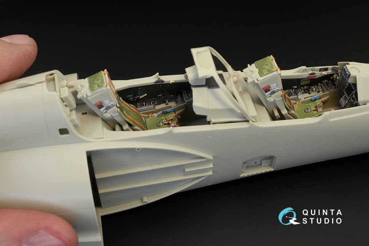 Intérieur imprimé en 3D et coloré sur papier décalcomanie pour le kit Kitty Hawk (QD32014 de Quinta Studio, pour le Mirage 2000B-5 (2000-5BGM Mk2)) à l&amp;#39;échelle 1/32 – immagine 6