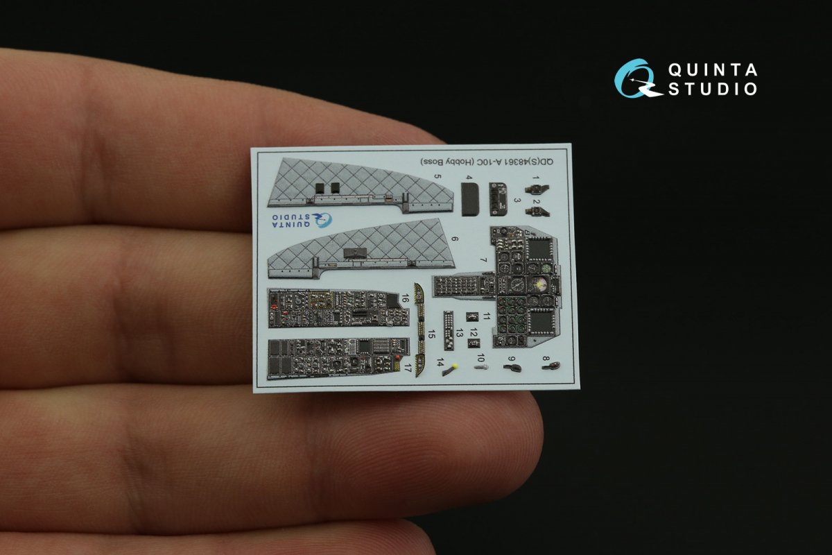 Intérieur imprimé en 3D et coloré sur papier décalcomanie Quinta Studio QDS-48361 A-10C (Hobby Boss) (Petite version) 1/48 – image 6
