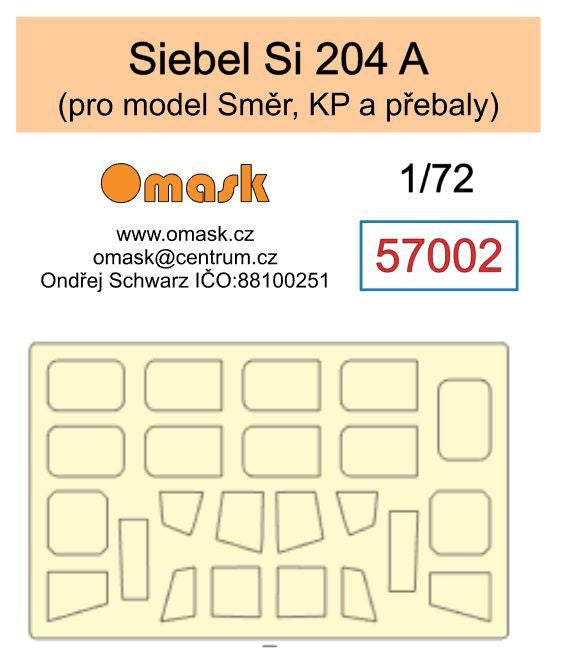 Omask 57002 Siebel Si 204 A (Smer, KP et prebaly) 1/72
