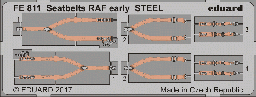 Eduard FE811 Seatbelts RAF early STEEL 1/48