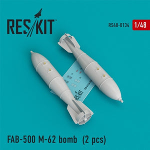 RESKIT RS48-0134 FAB-500 Bombe M-62 (2 pièces) 1/48
