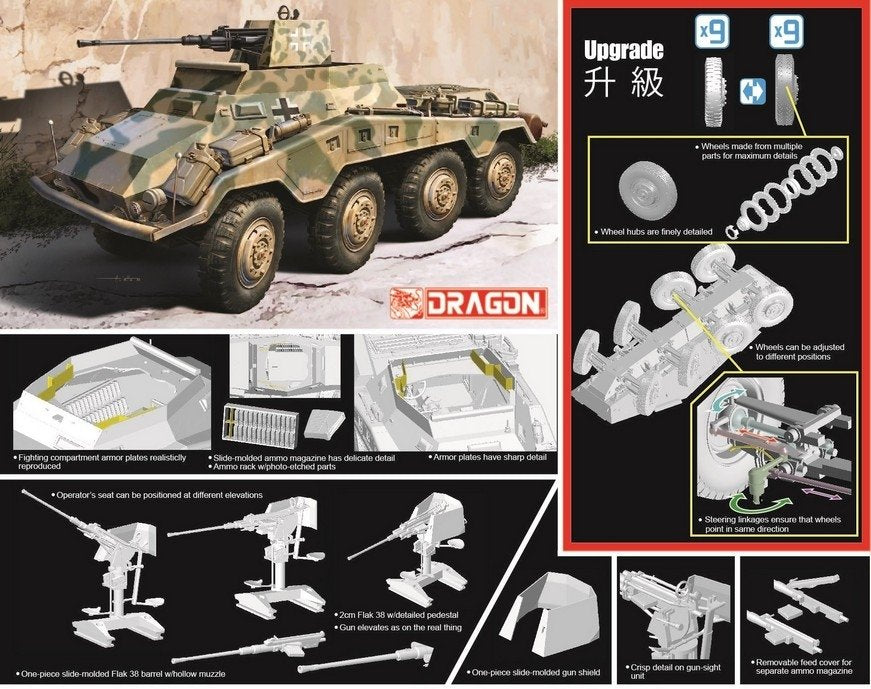 Dragon 6969 Sd.Kfz.234/3 avec Schwebelafette 2 cm (2 cm) 1/35 – image 2