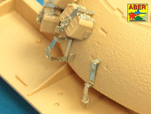 Aber 35A129 Mounts for additional ammunition boxes used on Soviet tanka like: T-54; T-55 or T-62 1/35 – zdjęcie 5