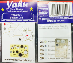 Yahu YML2401 Fokker Dr.I pour Meng 1/24