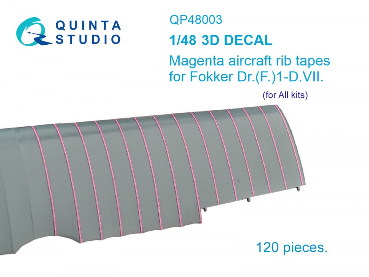 Quinta Studio QP48003 Magenta rip tapes for Fokker Dr.(F)ID.VII 1/48