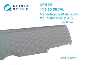 Bandes magnétiques Quinta Studio QP48003 Magenta pour Fokker Dr.(F)ID.VII 1/48