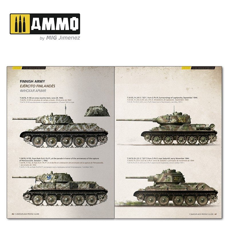 AMMO of Mig Jimenez 6145 T-34 Colors. T-34 Tank Camouflage Patterns in WWII (Multilingual) – zdjęcie 4