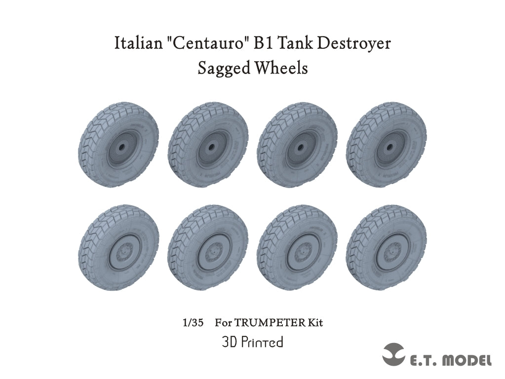 E.T. Model P35-164 Italian &amp;quot;Centauro&amp;quot; B1 Tank Destroyer Sagged Wheels 1/35