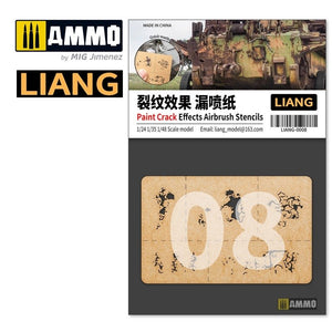 Pochoirs pour aérographe Liang 0008 à effets de craquelures de peinture