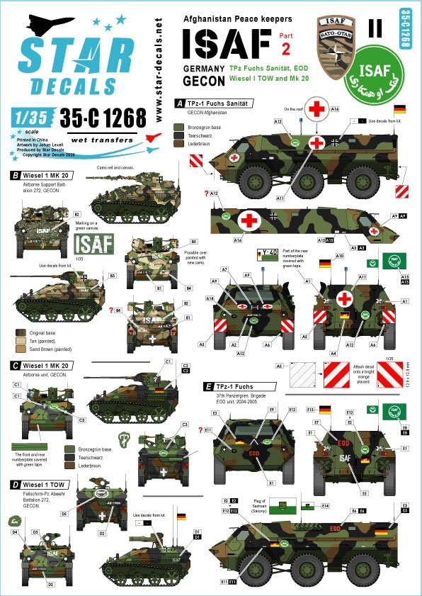 Star Decals 35-C1268 Casques bleus afghans - ISAF 2 1/35