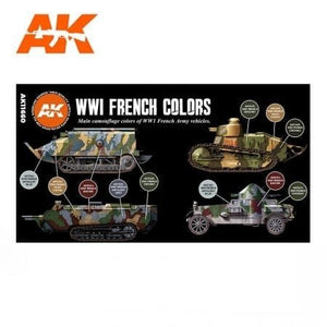 AK Interactive AK11660 3G Couleurs des véhicules blindés français de la Première Guerre mondiale 6 x 17 ml – immagine 2
