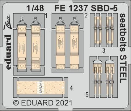 Ceintures de sécurité Eduard FE1237 SBD-5 en acier Revell 1/48