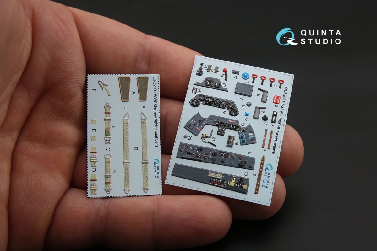 Intérieur imprimé en 3D et coloré sur papier décalcomanie Quinta Studio QD32061 FW 190D-9 (pour maquette Hasegawa) 1/32 – image 2