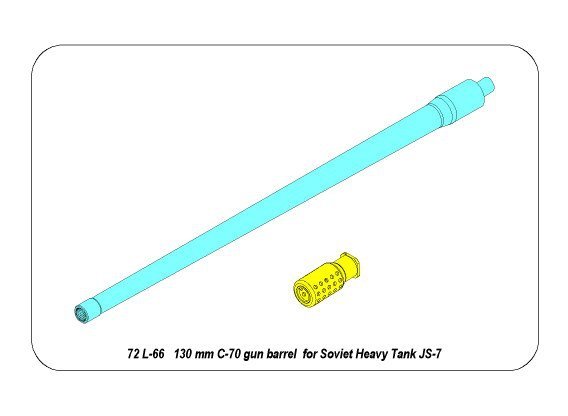 Canon Aber 72L-66 de 130 mm C-70 pour char soviétique JS-7 (1/72) – immagine 7