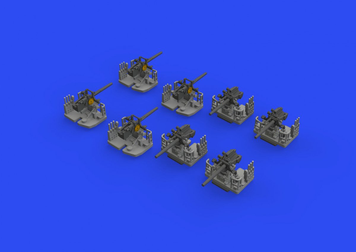Eduard 653008 Canon de calibre 5&amp;quot;/25 Mk.10 ÉCHELLE 1/350 – image 3