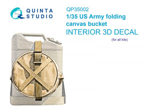 Quinta Studio QP35002 Seau pliable en toile de l&amp;#39;armée américaine (Tous les kits) 1/35