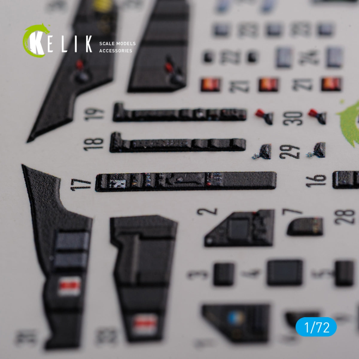 KELIK K72120 Mirage 2000D stickers 3D intérieur pour modèle Svit kit 1/72  – image 3