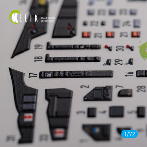KELIK K72120 Mirage 2000D stickers 3D intérieur pour modèle Svit kit 1/72  – image 3