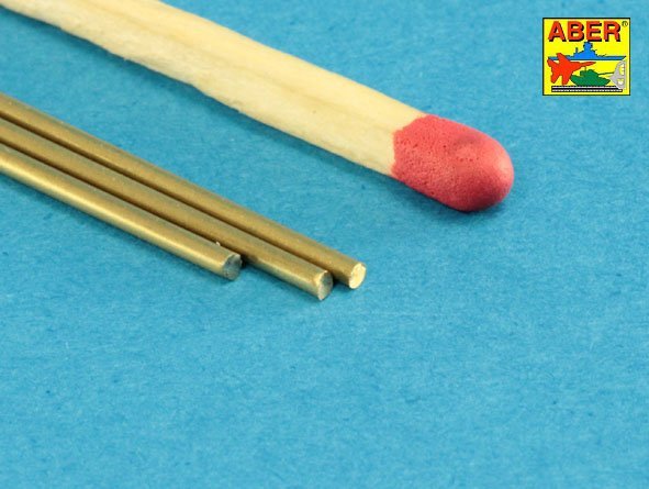 Tiges rondes en laiton Aber BR12 Ø 1,2 mm longueur 250 mm x 3 pièces. – image 4