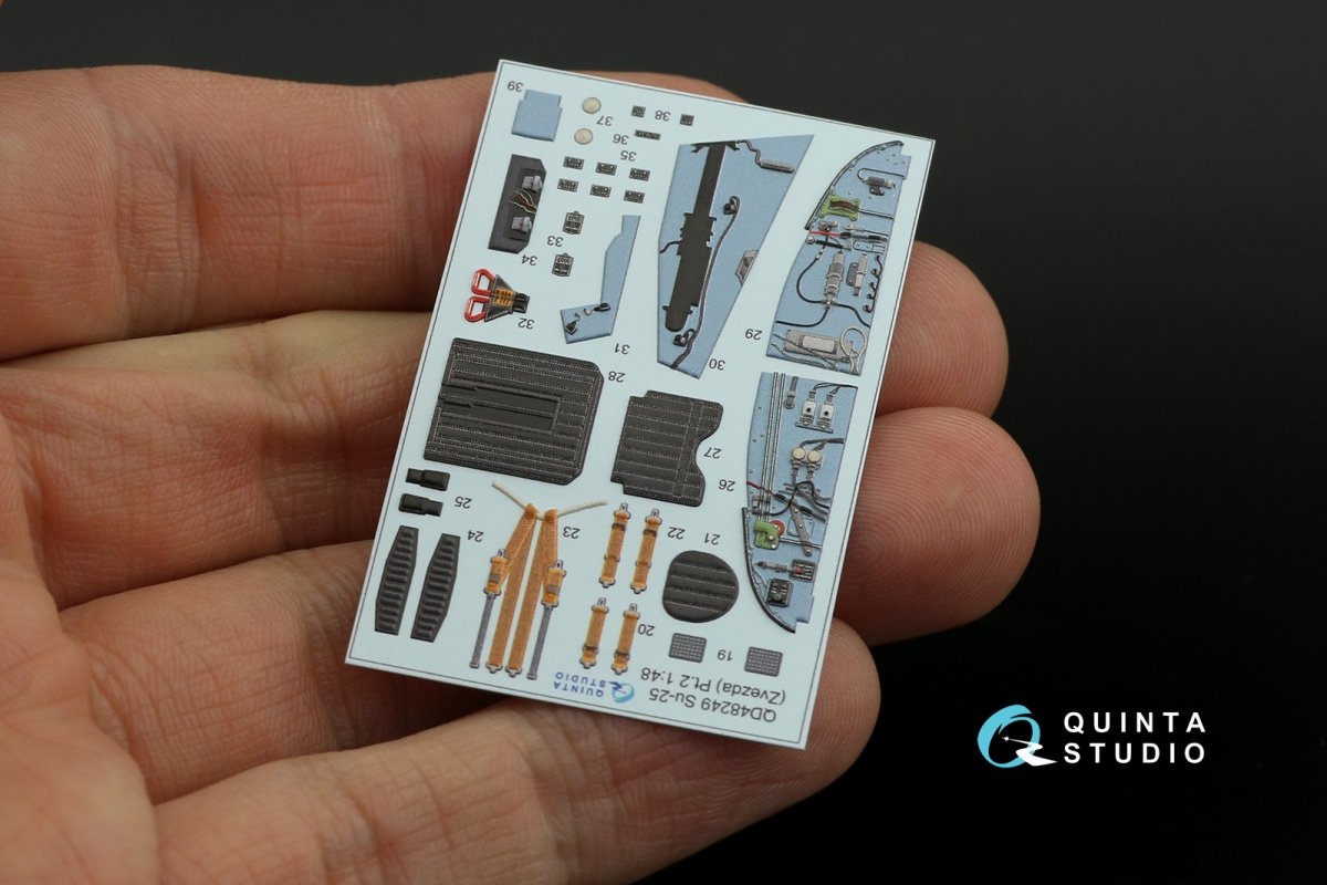 Intérieur imprimé en 3D et coloré du Su-25 de Quinta Studio QD48249 (Zvezda) à l&amp;#39;échelle 1/48 – Bild 9