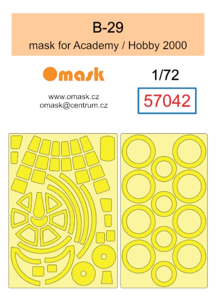 Masque Omask 57042 B-29 (pour Academy / Hobby 2000) 1/72