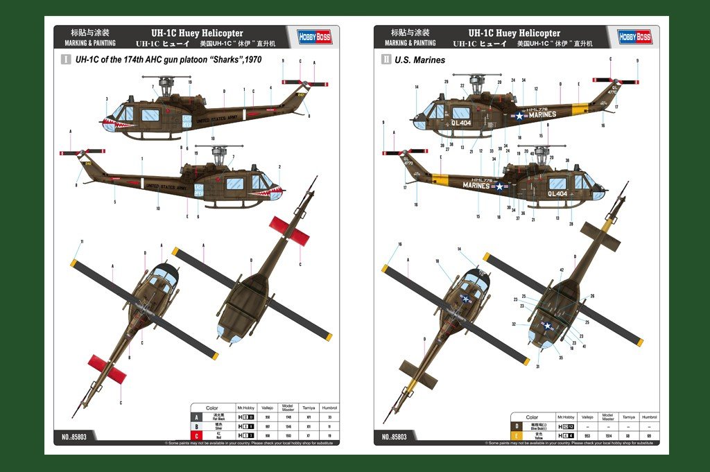 Hobby Boss 85803 Hélicoptère UH-1C Huey (1/48) – image 3