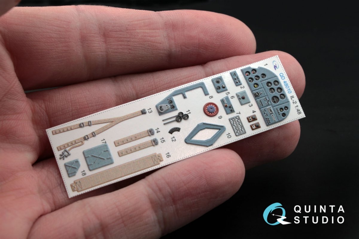Intérieur imprimé en 3D et coloré pour IL-2 (Quinta Studio QD48010) sur papier décalcomanie (pour maquettes Accurate/Italery/Academy/Eduard) 1/48 – image 4