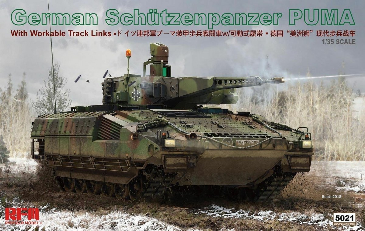 Maquette Rye Field 5021, char allemand Schutzenpanzer Puma, échelle 1/35