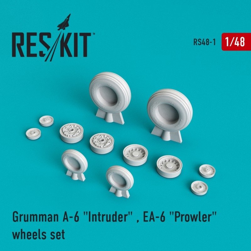 RESKIT RS48-0001 Jeu de roues A-6 Intruder / EA-6 « Prowler » 1/48 