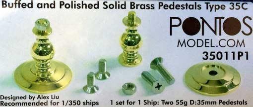 Pontos 35011P1 Buffed &amp;amp; Polished Solid Brass Pedestals Type 35C