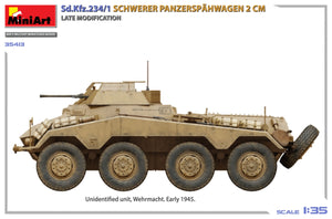 MiniArt 35413 Sd.Kfz.234/1 Schwerer Panzerspähwagen (2 cm). Mod tardif 1/35 – Bild 4