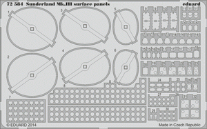 Panneaux de surface Eduard 72584 Sunderland Mk. III 1/72 ITALERI