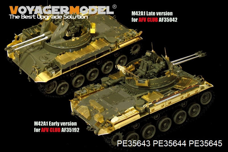 Garde-boues Voyager Model PE35645 pour char américain moderne M42A1 Duster, compatibles avec les véhicules de combat AFV 35042 et 35192, échelle 1/35 – image 2