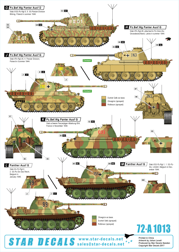 Star Decals 72-A1013 Befehlspanzer # 4. Commandement allemand 1/72 – immagine 2