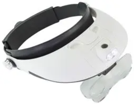 Kit loupe frontale LED Lightcraft LC1766 Pro avec plaque bi-optique, 5 lentilles, grossissements 1x, 3x, 3,5x et 6x.