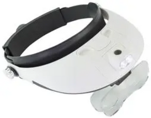 Kit loupe frontale LED Lightcraft LC1766 Pro avec plaque bi-optique, 5 lentilles, grossissements 1x, 3x, 3,5x et 6x.