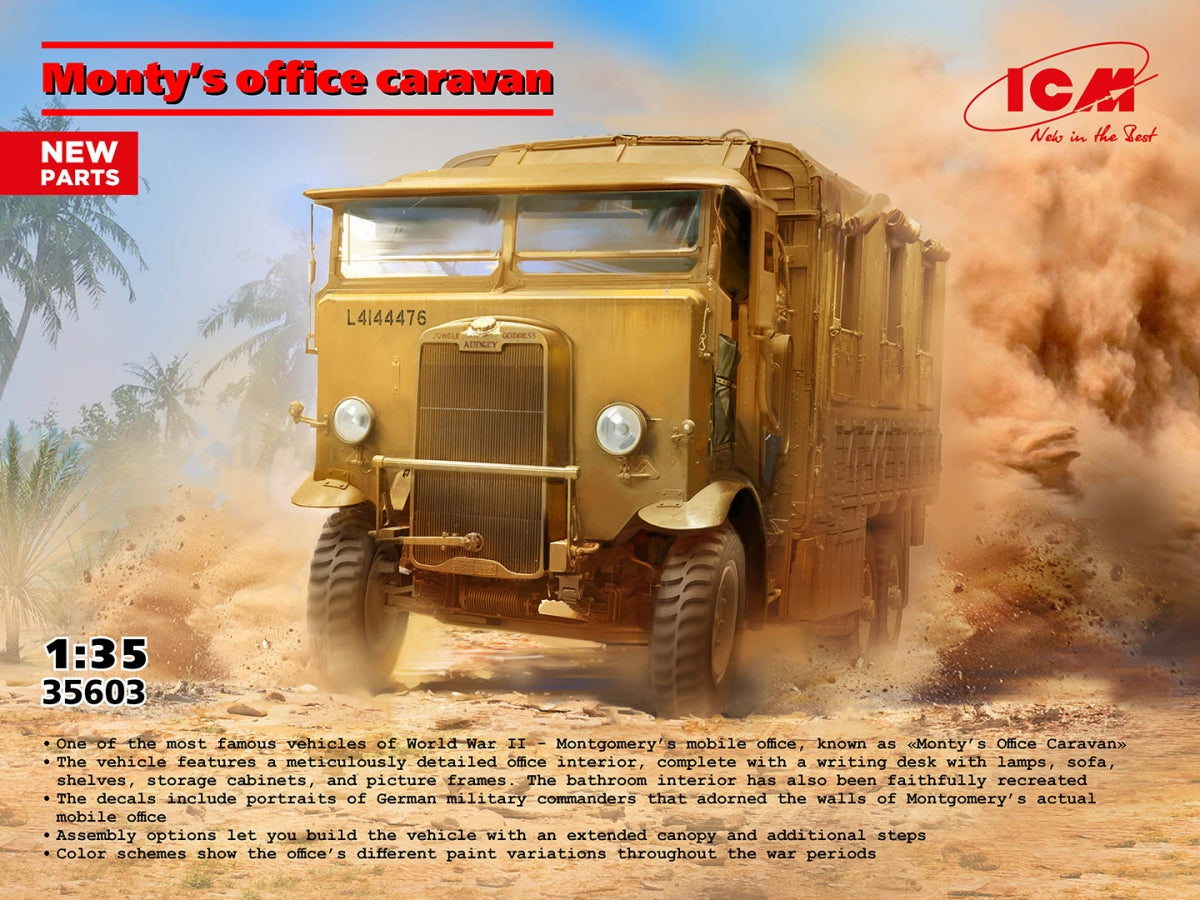 ICM 35603 Caravane de bureau de Monty 1/35