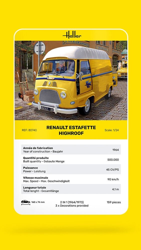Heller 80740 Renault Estafette toit haut 1/24 – image 6