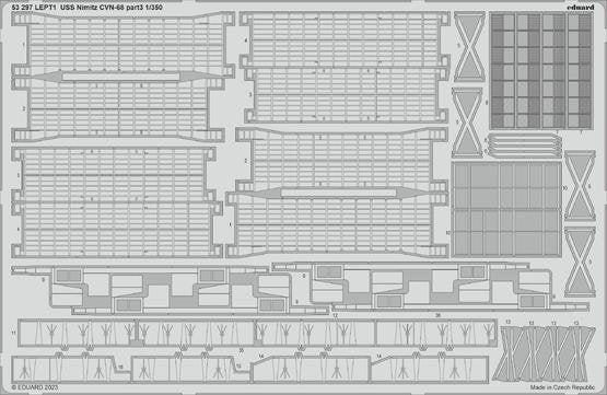 Eduard 53297 USS Nimitz CVN-68 partie 3 TRUMPETER 1/350
