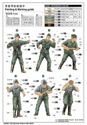 Trumpeter 02359 Germanium 8,8 cm Flak 36/37 1/35 – immagine 5