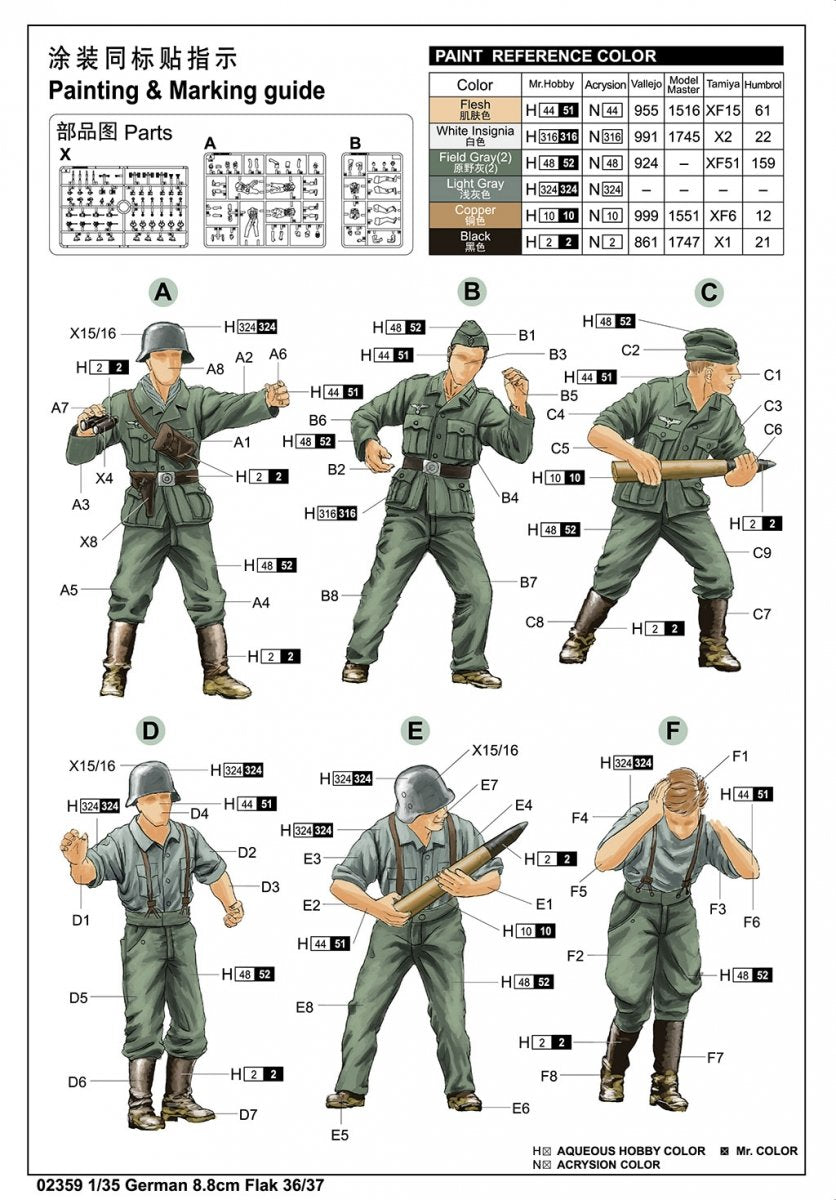 Trumpeter 02359 Germanium 8,8 cm Flak 36/37 1/35 – immagine 5