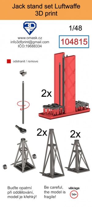 Omask 104815 Jack stand set Luftwaffe 3D print 1/48 – zdjęcie 2