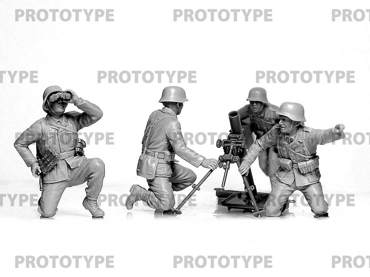 ICM 35715 Mortier allemand GrW 34 de la Seconde Guerre mondiale avec équipage (mortier et 4 figurines) 1/35 – image 4