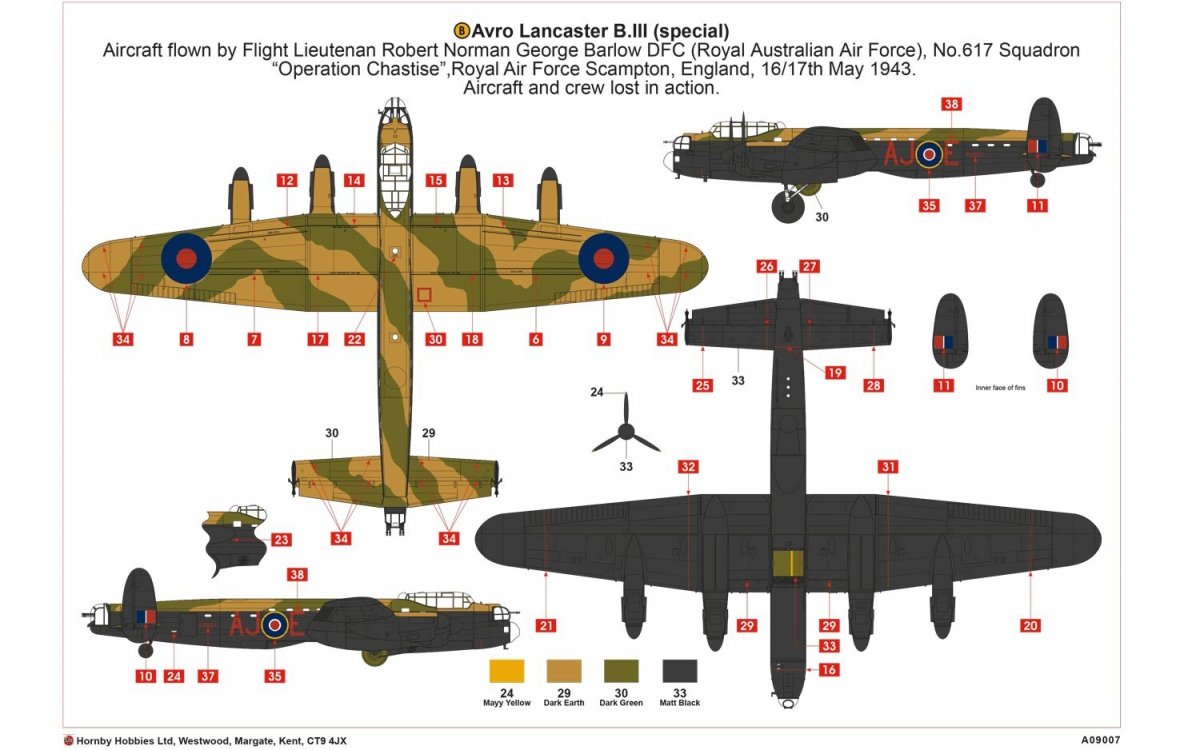Airfix 09007 Avro Lancaster B.III « Dambusters » (Édition anniversaire) 1/72 – image 8