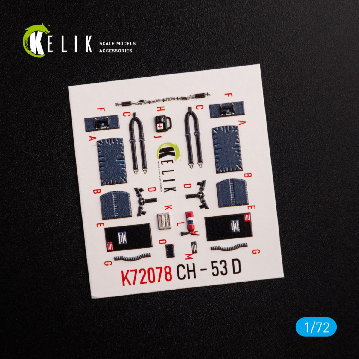 Décalcomanies 3D intérieures KELIK K72078 CH-53D Sea Stallion pour maquette Fujimi/Academy au 1/72 – immagine 2